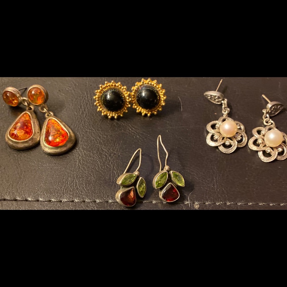 Lot of 4 antique earrings